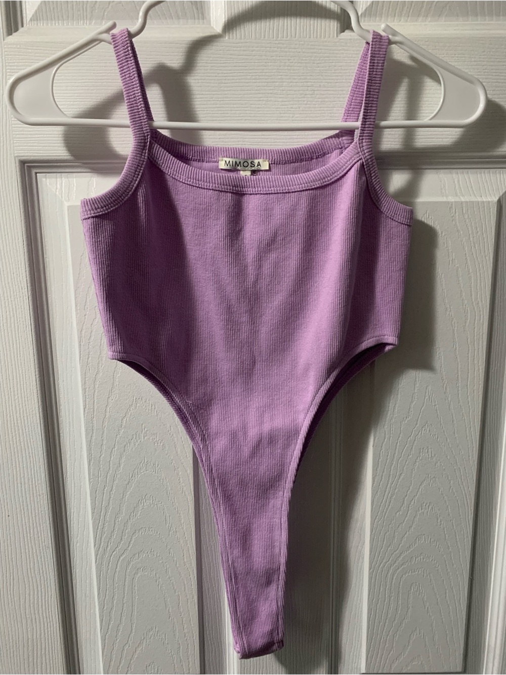MIMOSA Lilac Ribbed Tank Bodysuit
